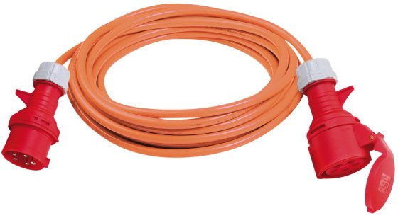 Verlängerungskabel (BREMAXX-Kabel), CEE-Kupplung und CEE-Stecker 400V/16A, 10m AT-N07V3V3-F 5G2,5 orange - Produktbild