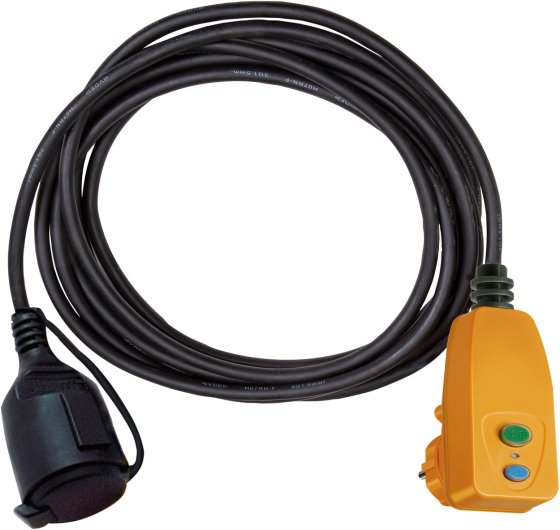 Schutzadapterkabel FI IP44 2m schwarz H07RN-F 3G1,5 - Produktbild