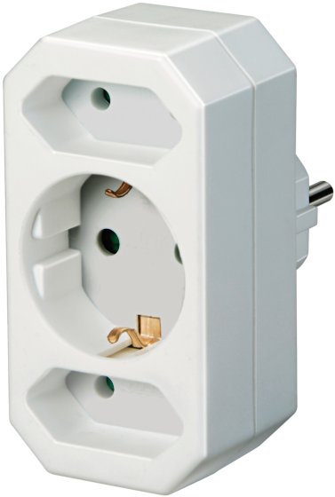 Adapterstecker Euro 2 + Schutzkontakt 1 - Produktbild