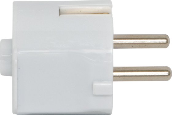 Schutzkontakt-Stecker 230V16A weiss, IP20 - Produktbild