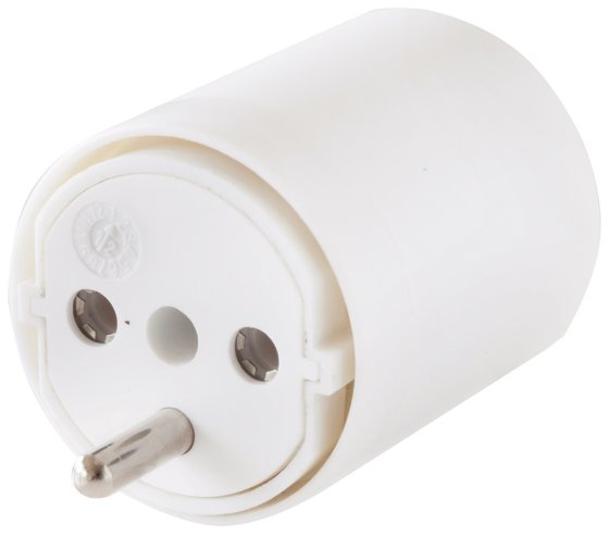 FIX-Adapter DE auf CH weiss 230V 3-polig T12 auf Schutzkontaktstecker - Produktbild